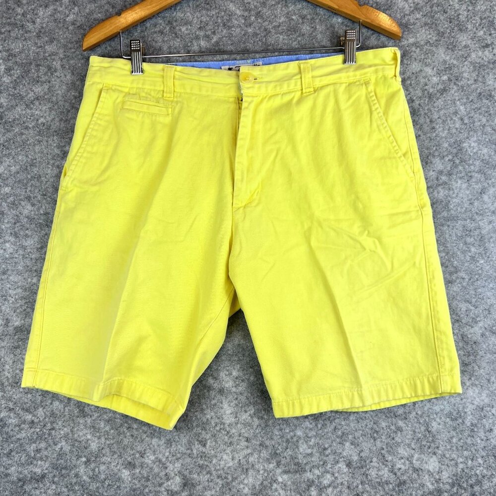 Butter Yellow Mens 36 Chino Shorts By Islandia Clothing 100% Cotton Coin Pocket